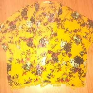 Women’s mustard floral cover up Shaw